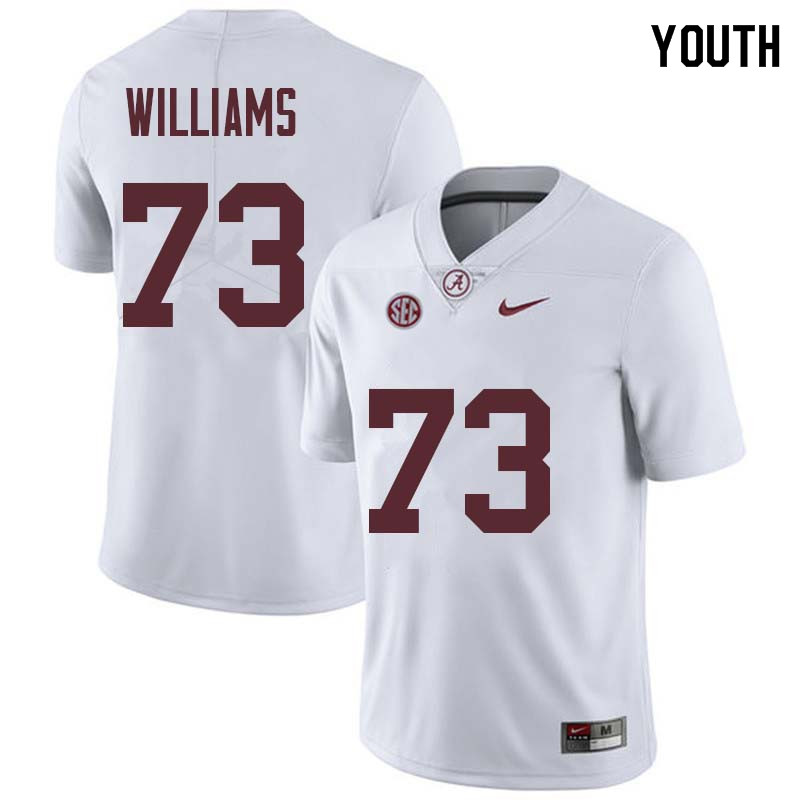 Youth #73 Jonah Williams Alabama Crimson Tide College Football Jerseys Sale-White